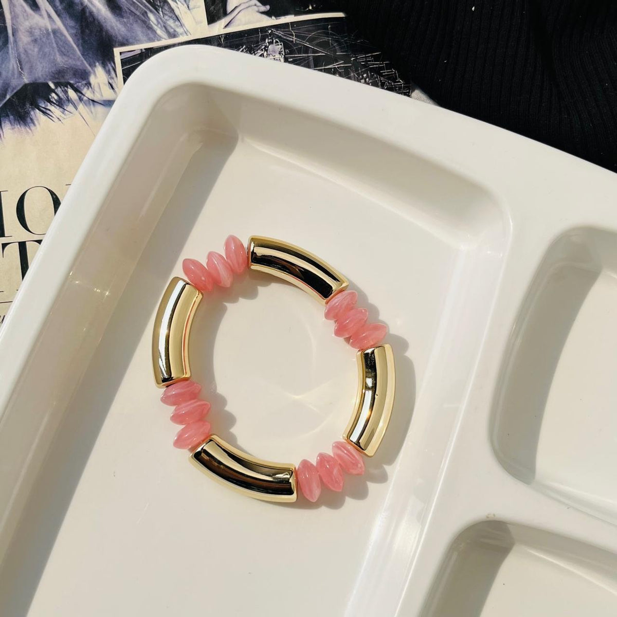 Pink Aria Bracelet ~ stretchable