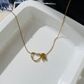 Heart R Initial Necklace ~ Anti Tarnish