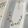 Pastel Purple Beach Charms Necklace