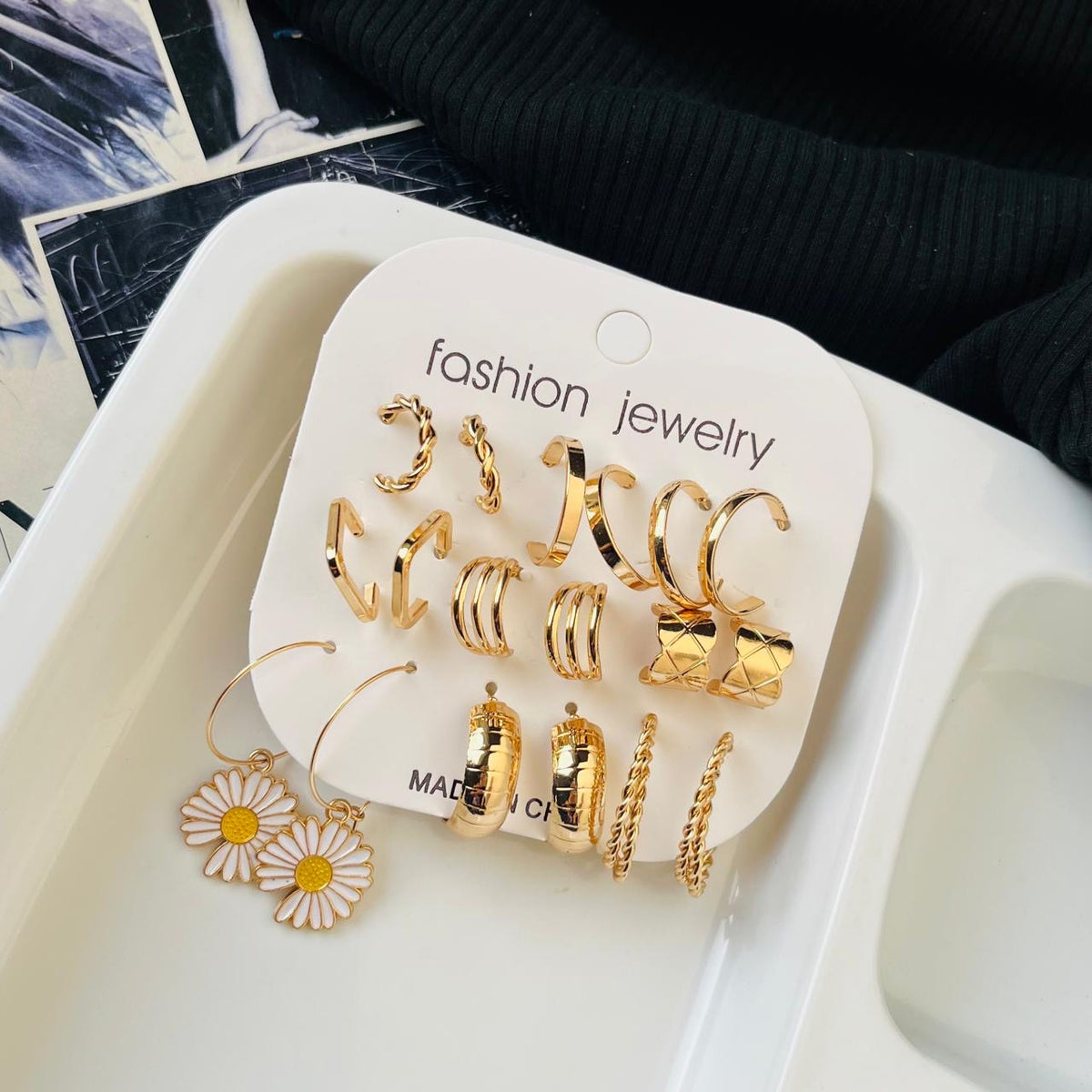 Daisy Earrings Combo Card (9 pairs)