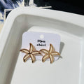 White Star Fish Earrings