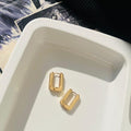 Nyla Rectangle Hoops ~ Anti Tarnish