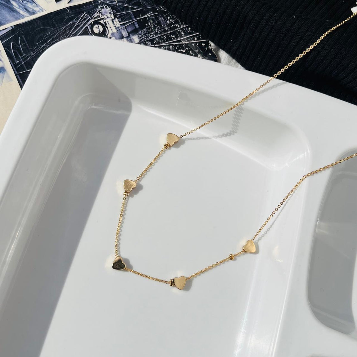 Multi Hearts Necklace ~ Anti Tarnish