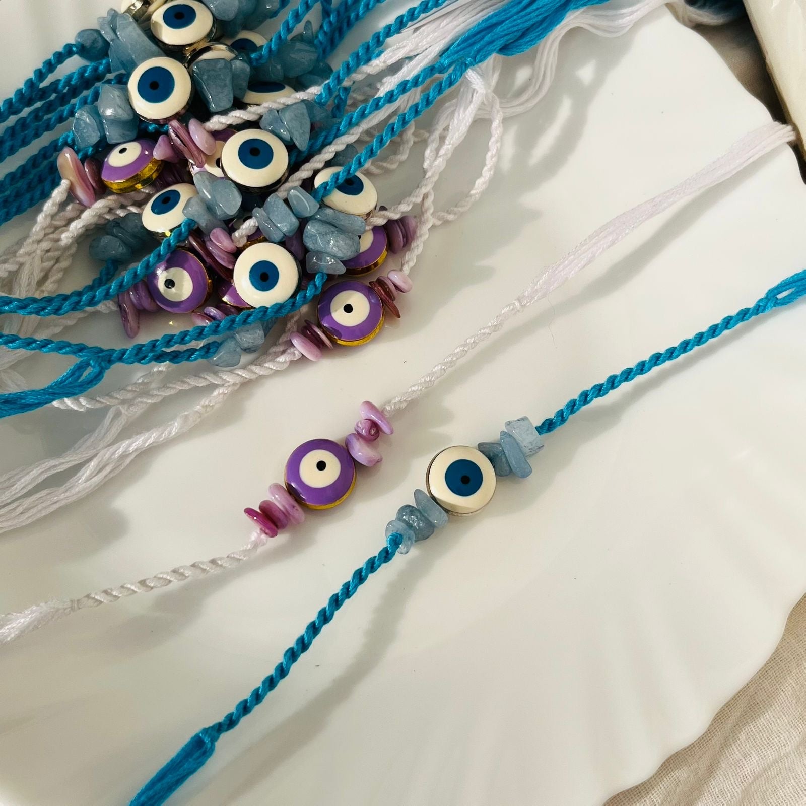 Evil Eye Quartz Stone Rakhi