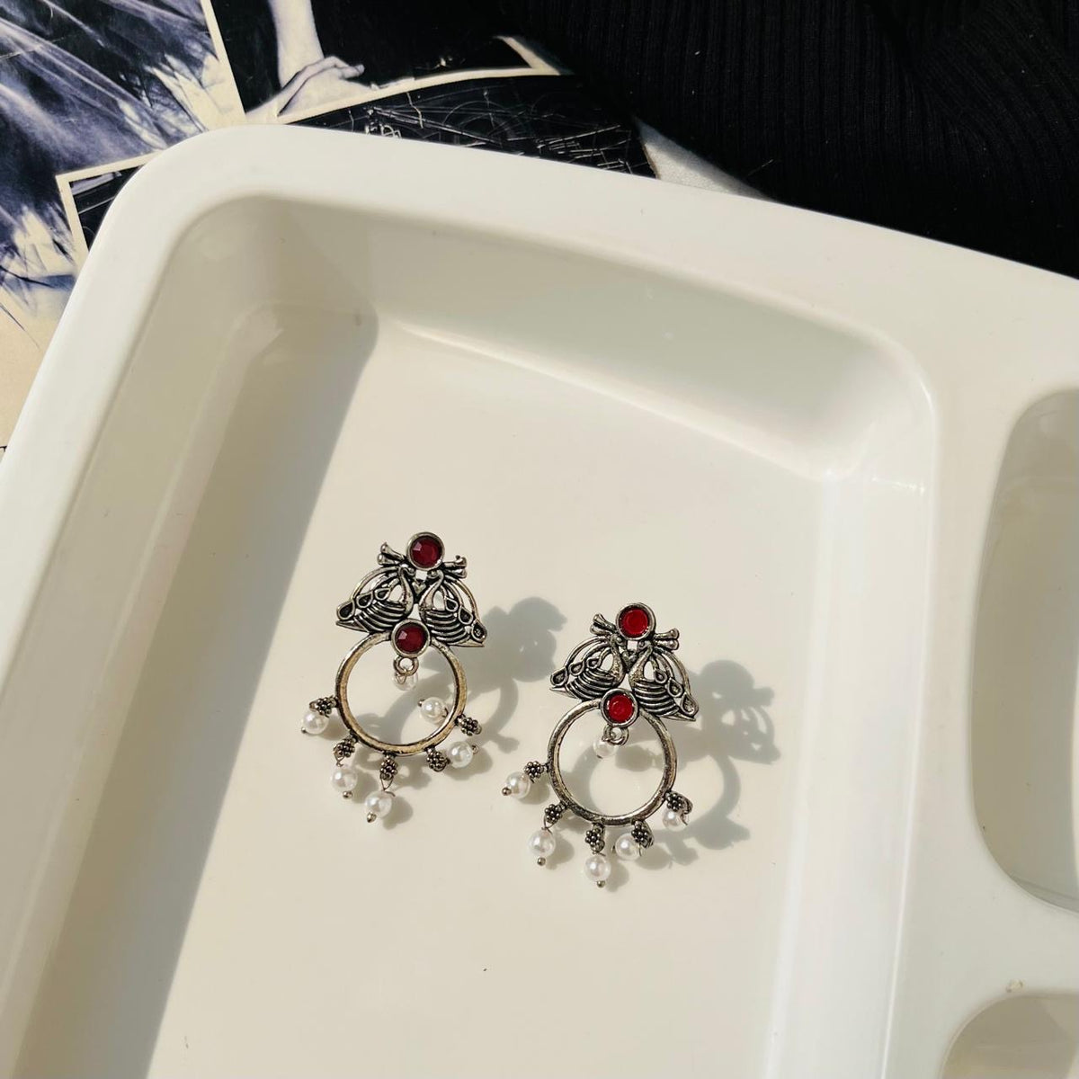 Red Navya Earrings