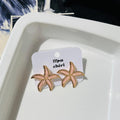 Baby Pink Star Fish Earrings