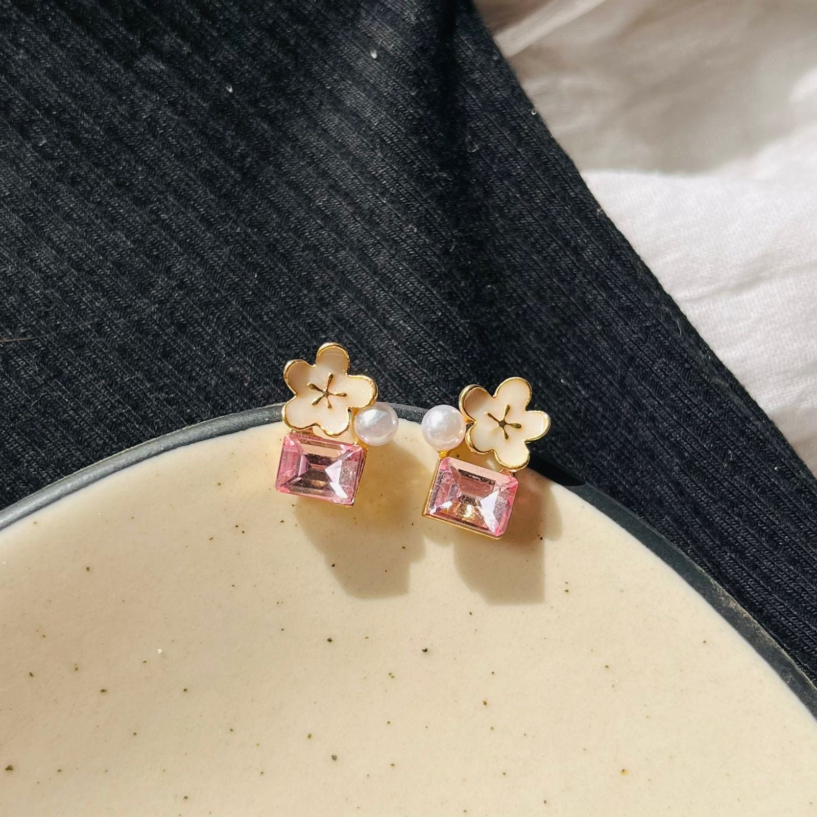 Dainty Pink Earrings