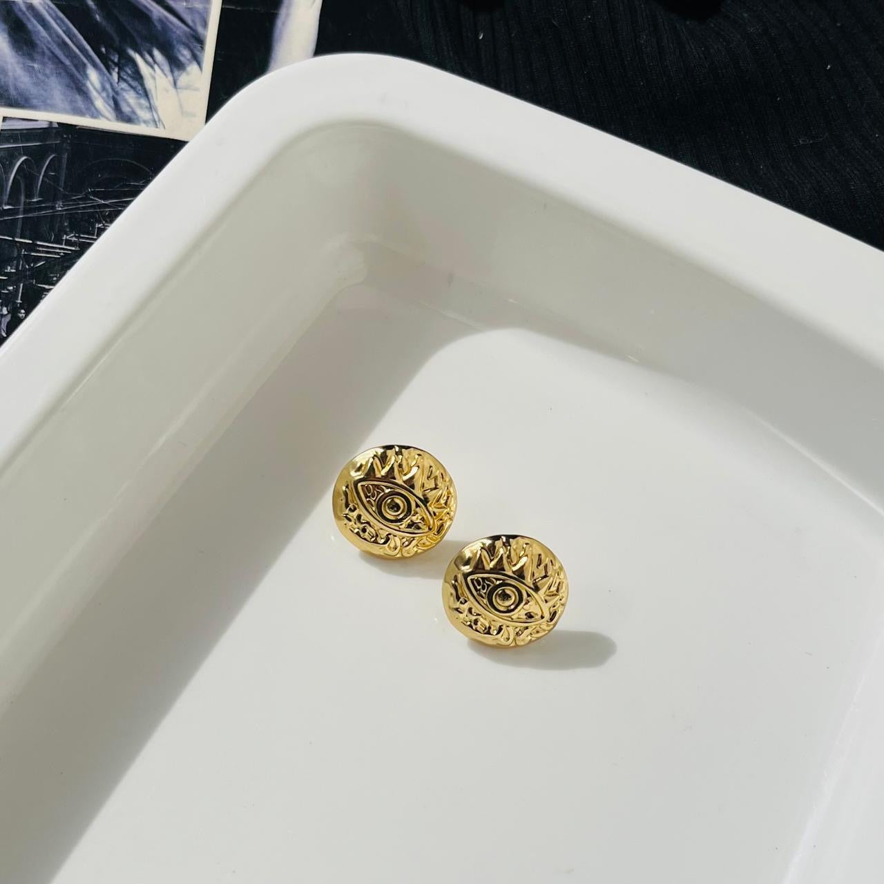 Evil Eye Studs Earrings ~ Anti Tarnish
