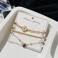 3 layer Evil eye clover Bracelet