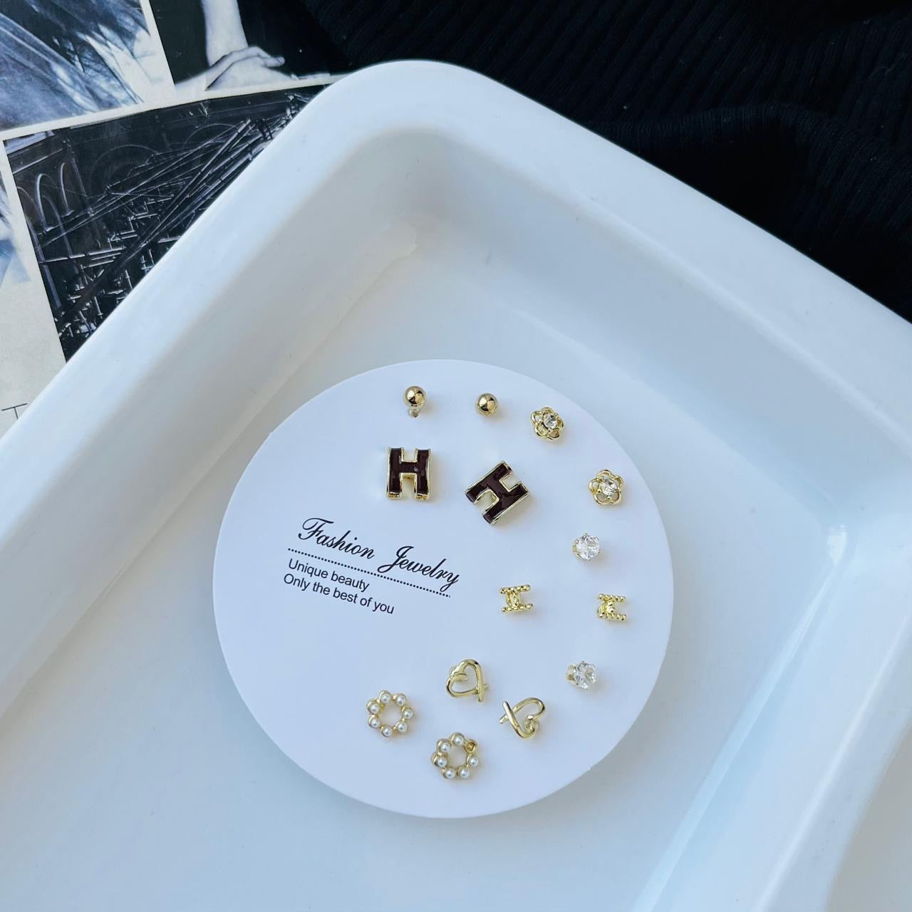 Opal Studs Card (₹17 per pair)