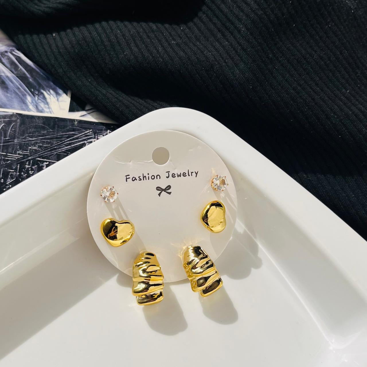 Studs Hoops Combo Card ( 3 pairs)