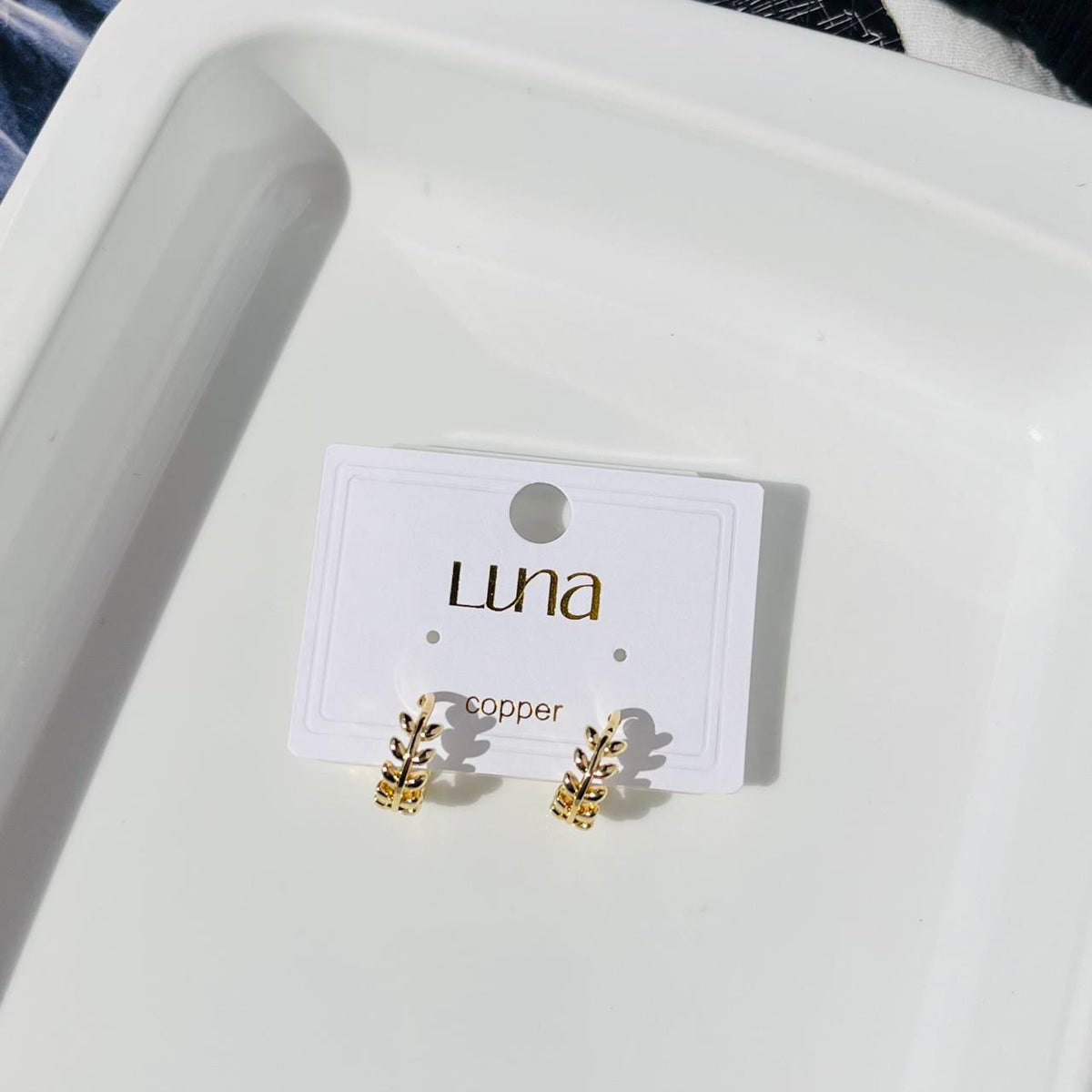 Leaf Hoops ~ Anti Tarnish