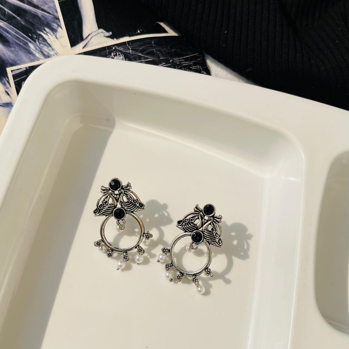Black Navya Earrings
