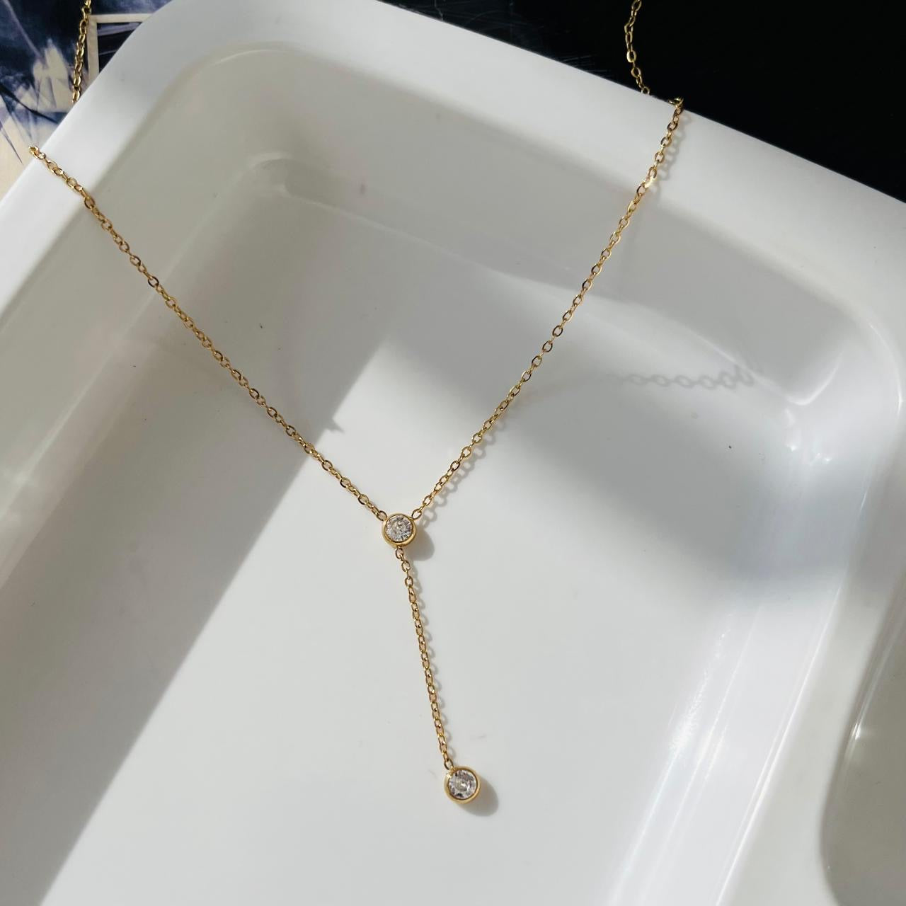 Iris Diamond Necklace ~ Anti Tarnish