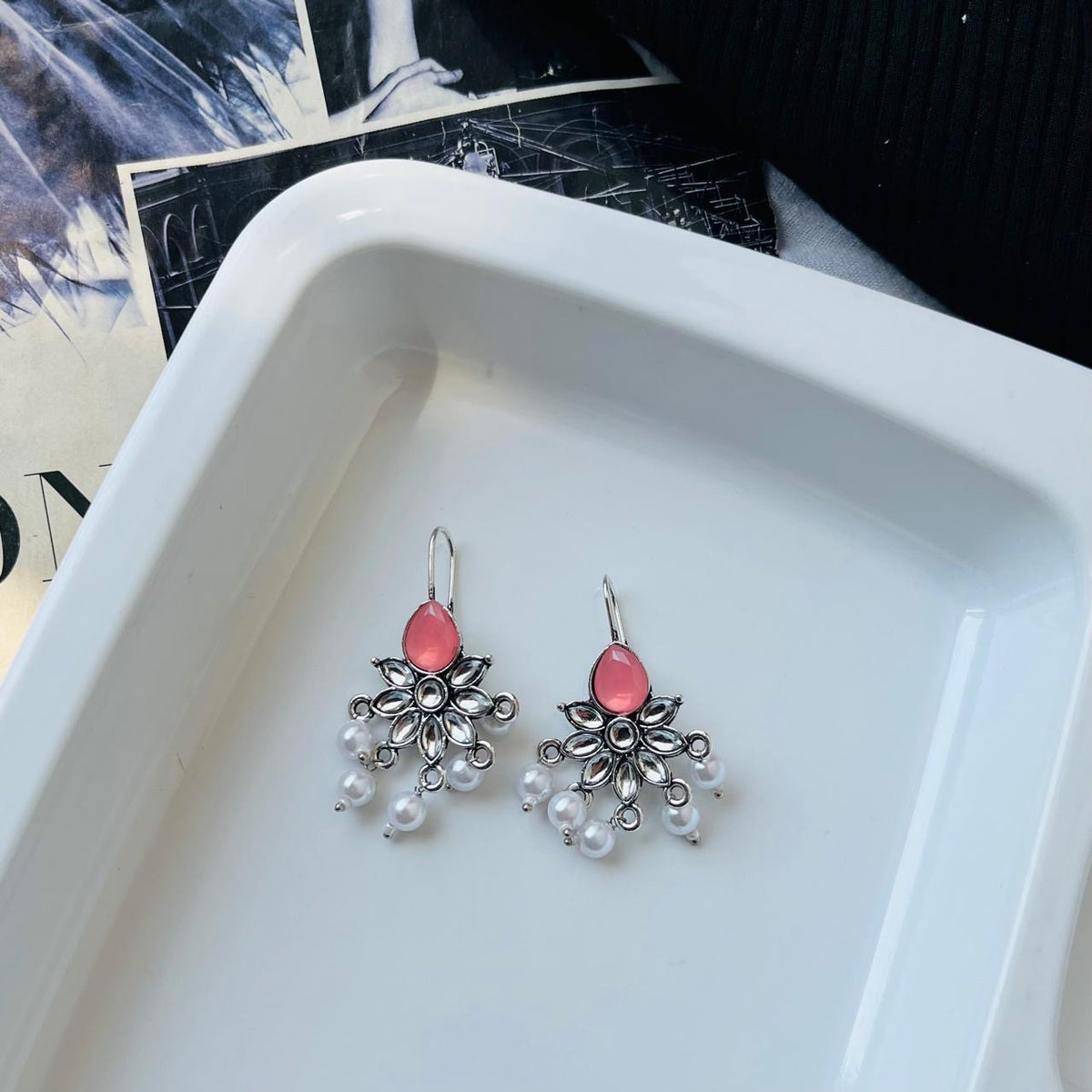 Pink Naina Earrings