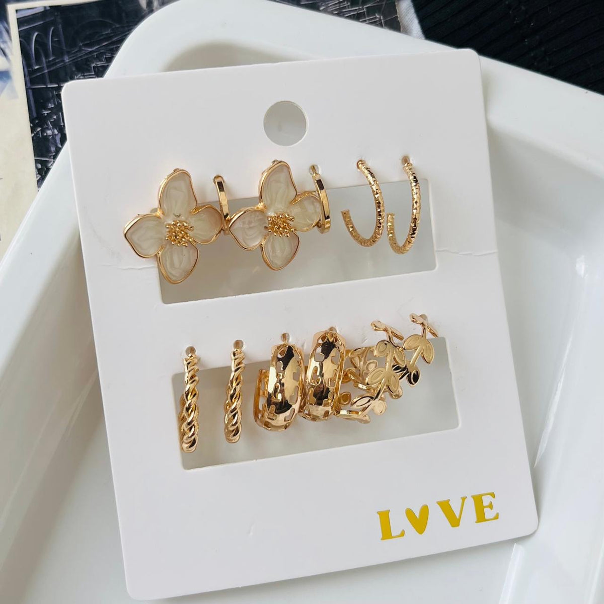 Flower Earrings Combo (₹20 per pair)