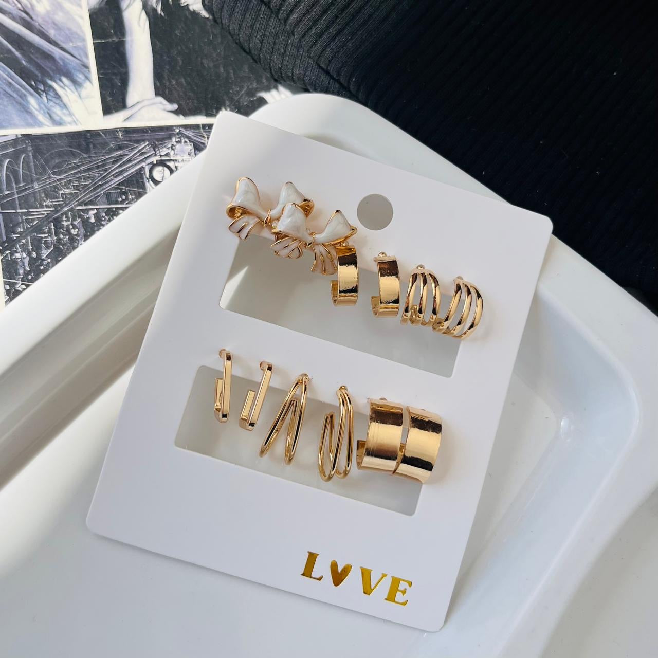 Laurel Earrings Combo (₹20 per pair)