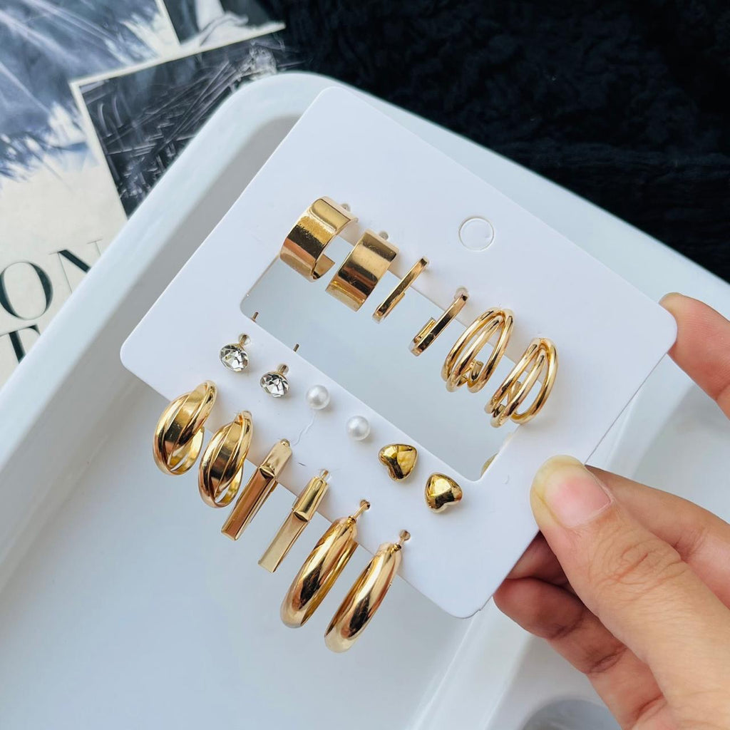 Enora 9 Earrings Combo (₹15 per pair)