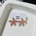Pink Star Fish Earrings