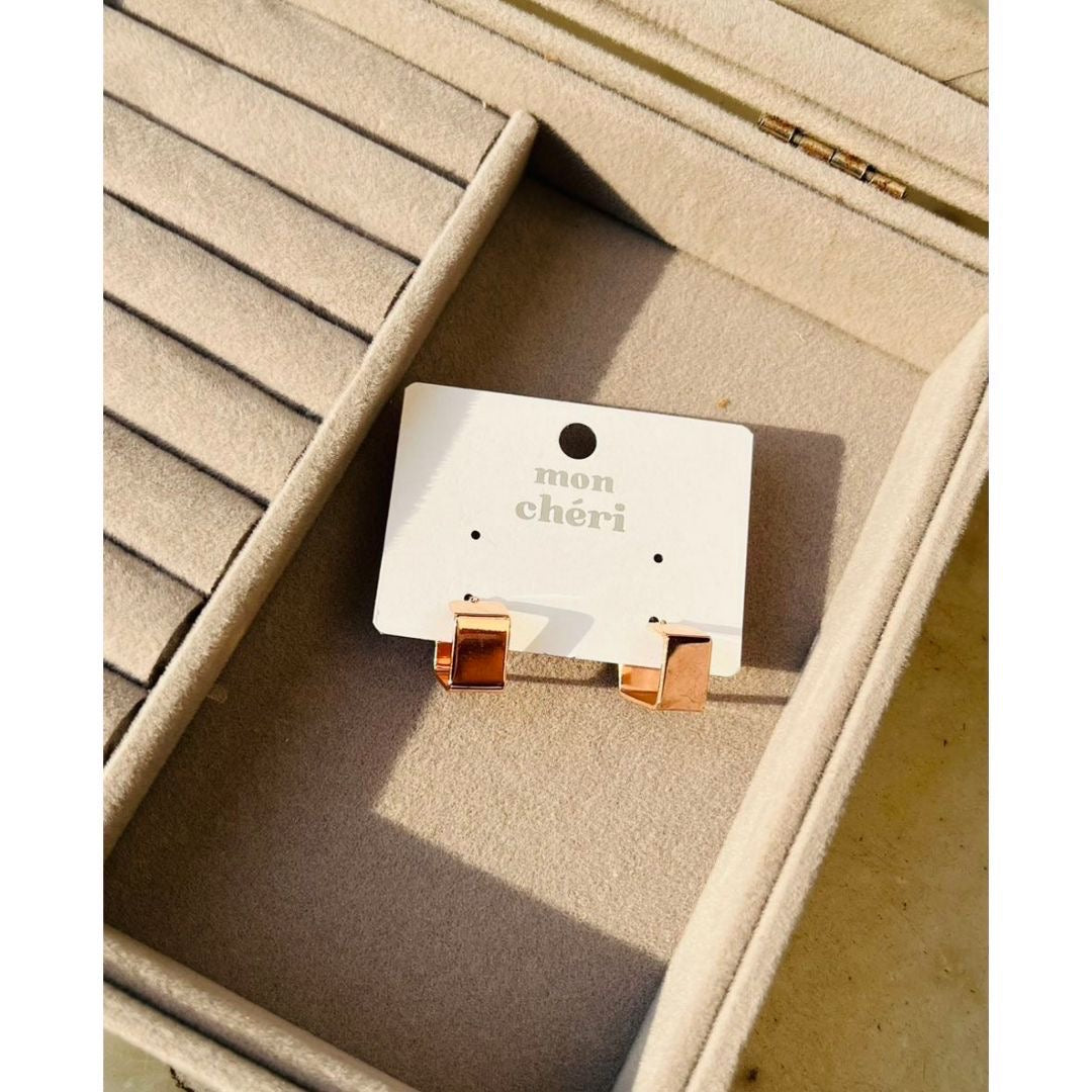 Kyla Rosegold Square Hoops