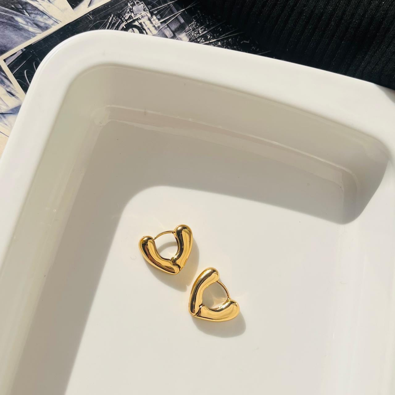 Heart hoops ~ Anti Tarnish