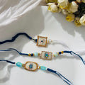 White-Blue Evil Eye Rakhi