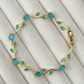 Blue Tulip Bracelet ~ Anti Tarnish
