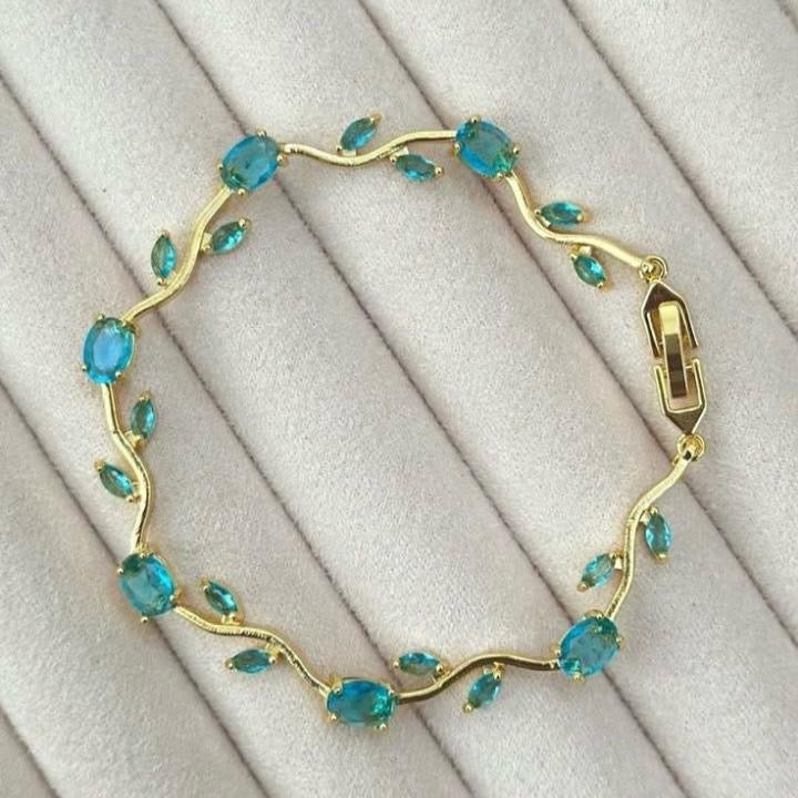 Blue Tulip Bracelet ~ Anti Tarnish