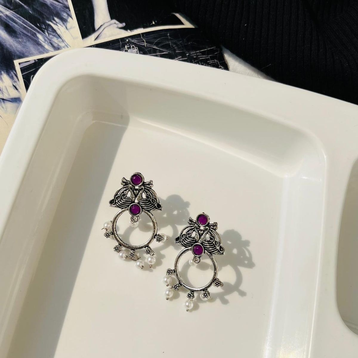 Purple Navya Earrings