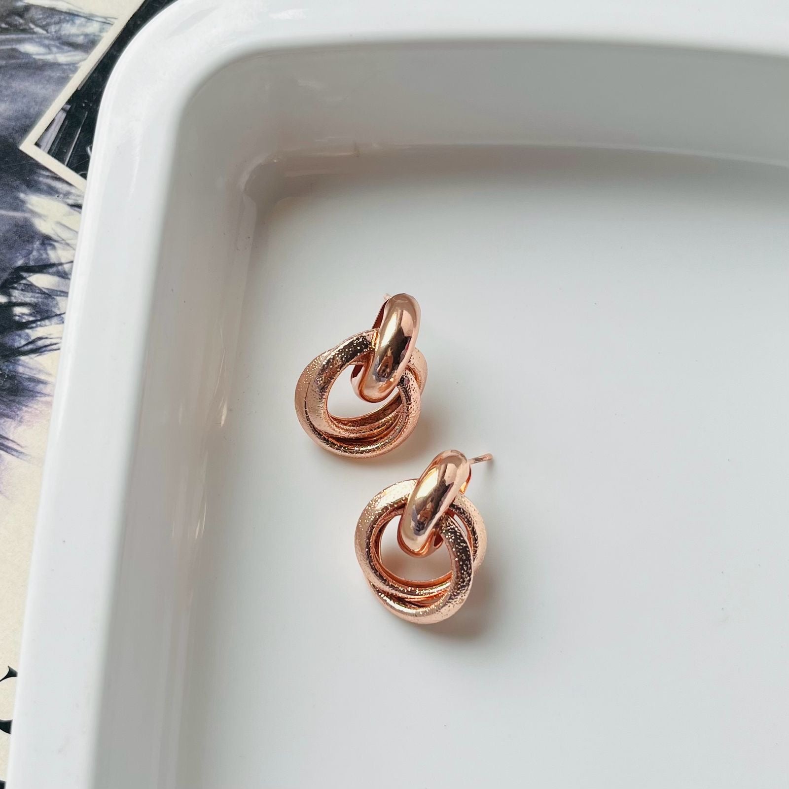 Rose gold Blake Earrings