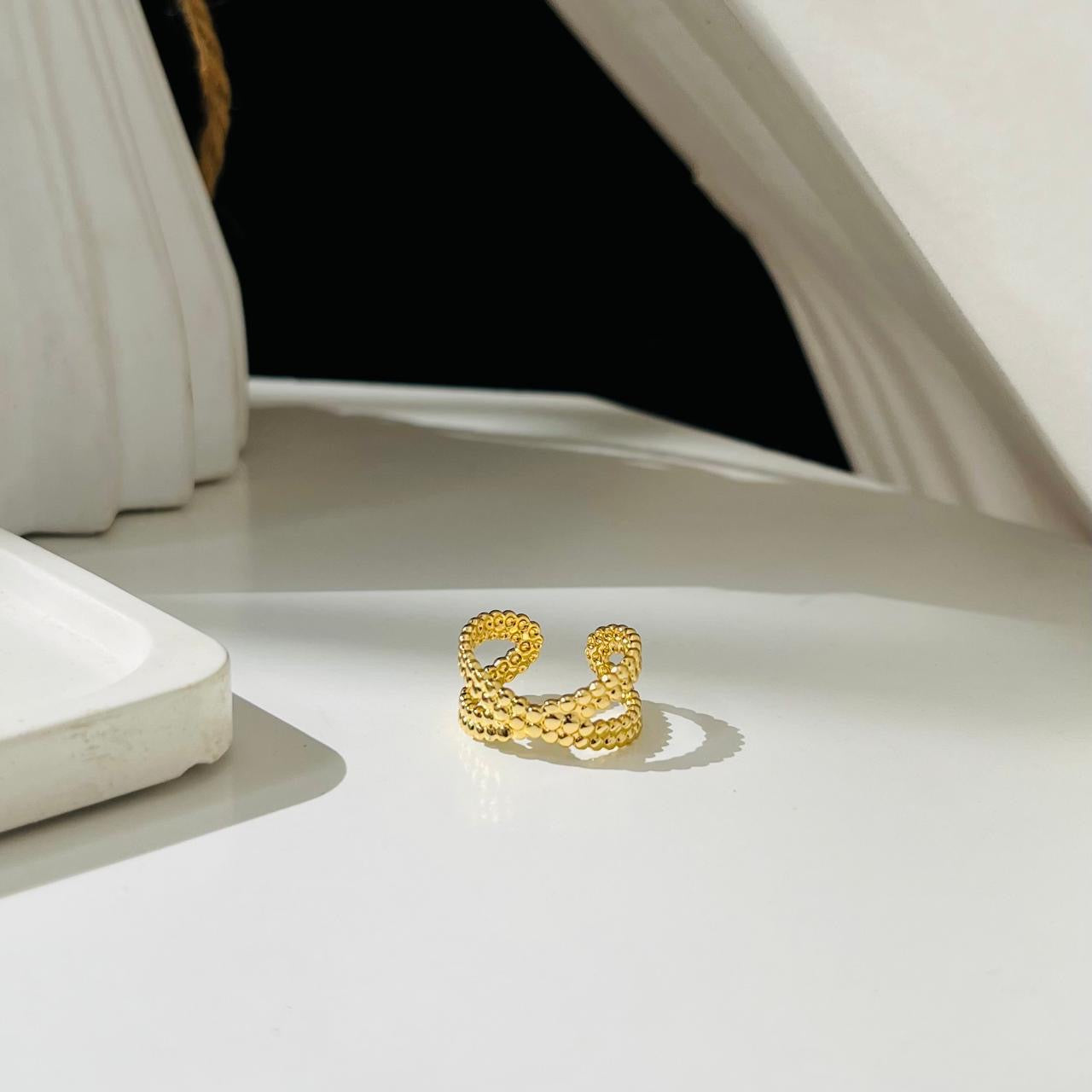 Cross Adjustable Ring ~ Anti Tarnish