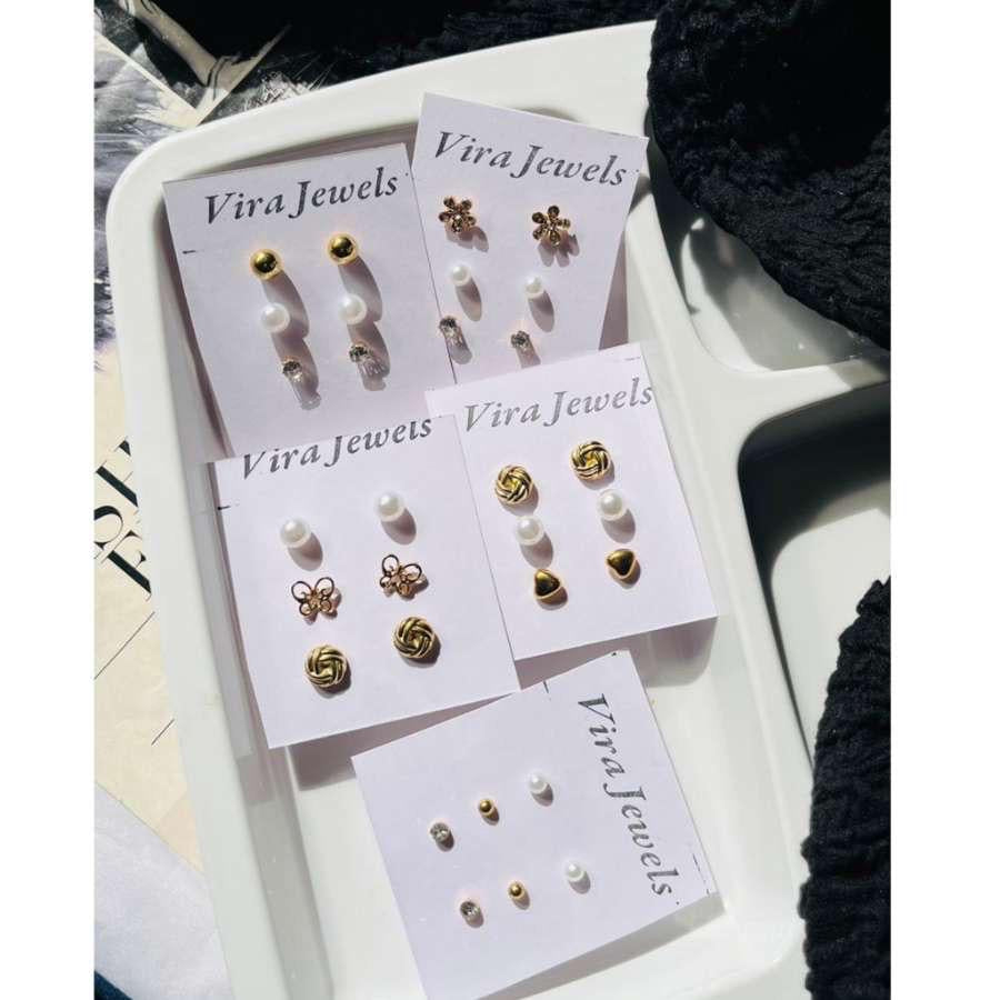 Studs card ~ 3 pairs