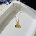 Bubble Diamond initial Necklace ~ Anti Tarnish