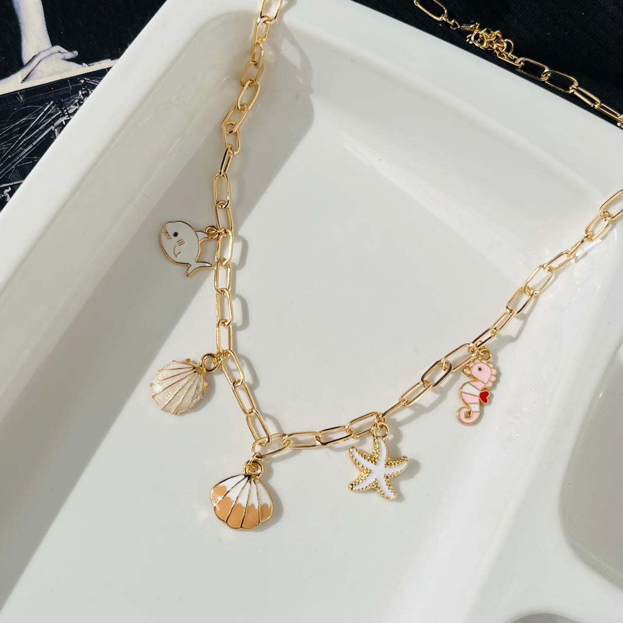 White Charms Necklace