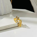 Leaf Adjustable Ring ~ Anti Tarnish