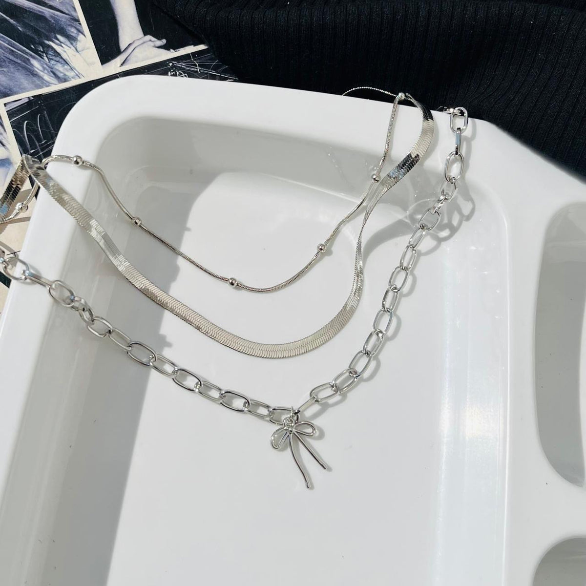 Layered Bow Necklace