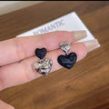 Blue Heart Earrings