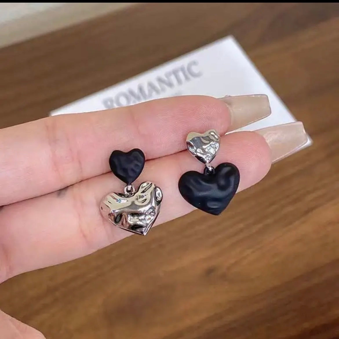 Blue Heart Earrings