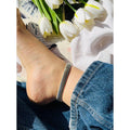 Silver Thick Anklet/ Bracelet