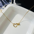 H initial Heart Necklace ~ Anti Tarnish