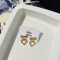Bow Heart Earrings
