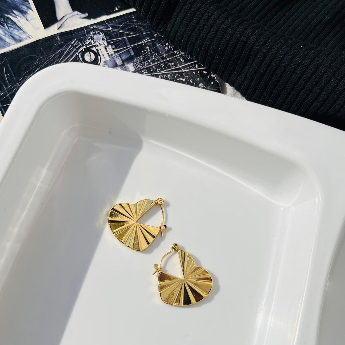 Heart Hoops ~ Anti Tarnish