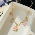 Pink Daisy Beach Necklace