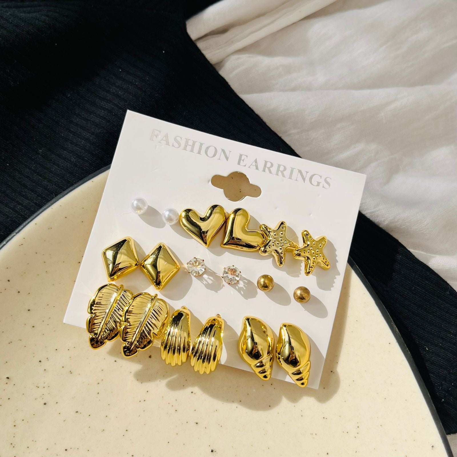 Mabel Earrings combo ( 9 pairs )
