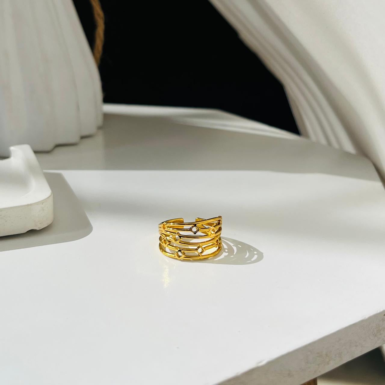 Ruby Adjustable Ring ~ Anti Tarnish