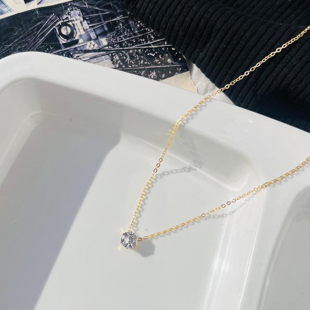Single Diamond Necklace