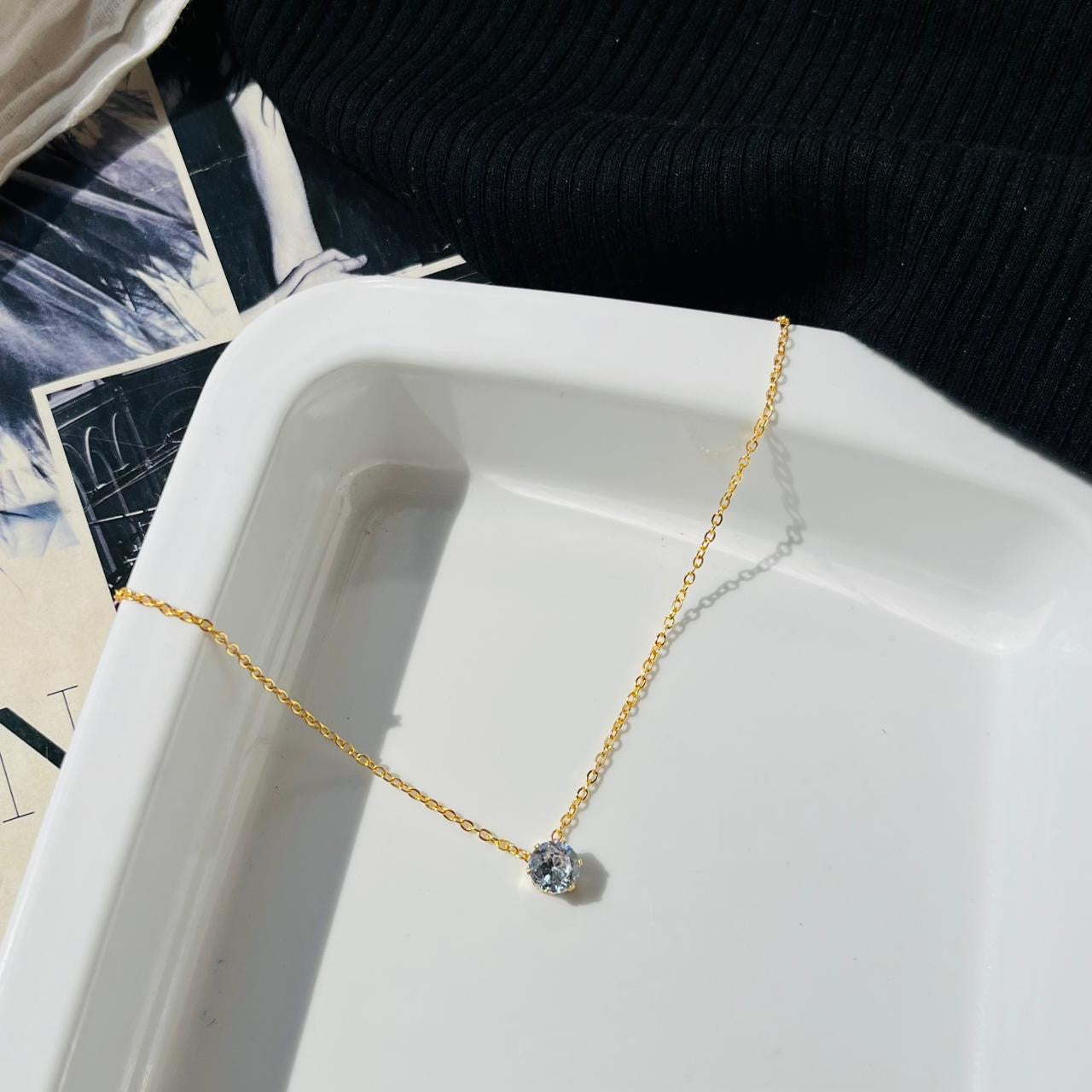 Golden Diamond Necklace