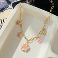 Pink Flower Necklace