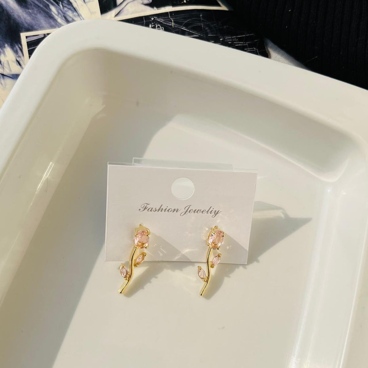 Pink Tulip Earrings