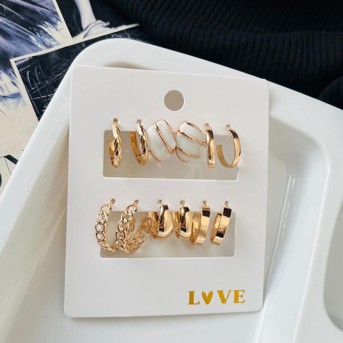 White Honey Earrings Combo (₹20/- per Pair)